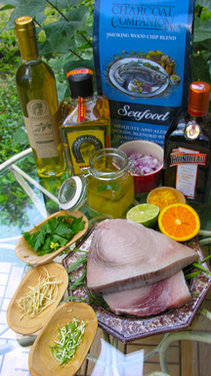 Grilled Ginger Margarita Swordfish with Tequila Lime and Orange Zest Homemade Butter
