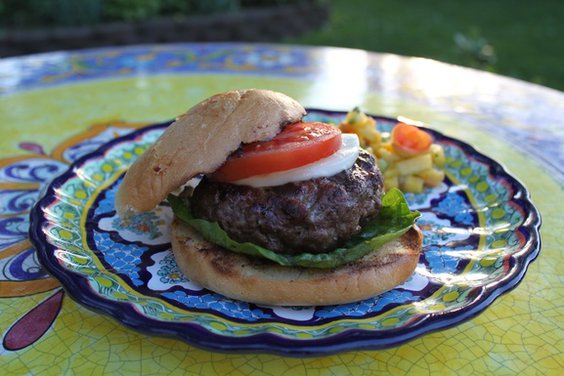 Rosemary Herbed Better Burger with Green Olive Tapenade and Warm Mozzerella