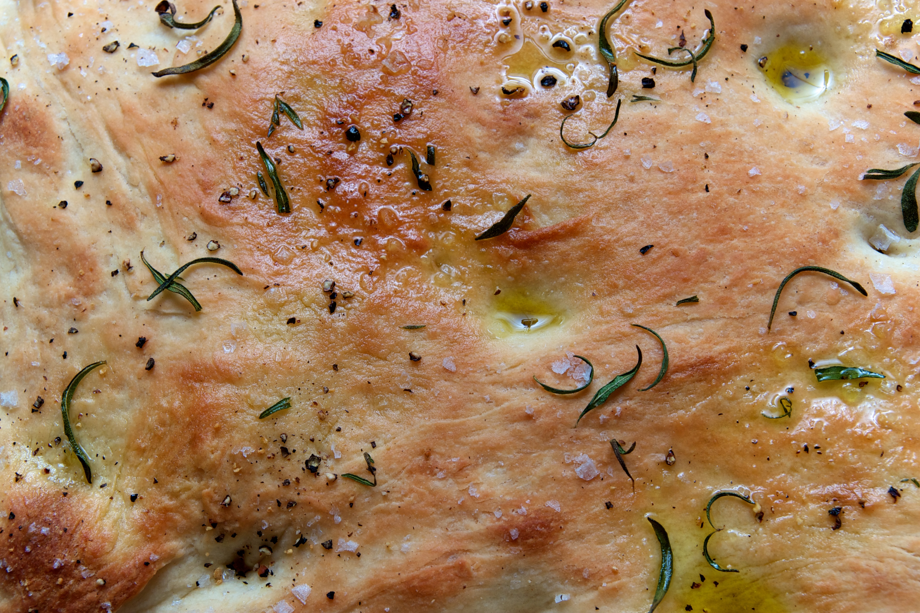 Homemade Focaccia with Rosemary & Sea Salt 
