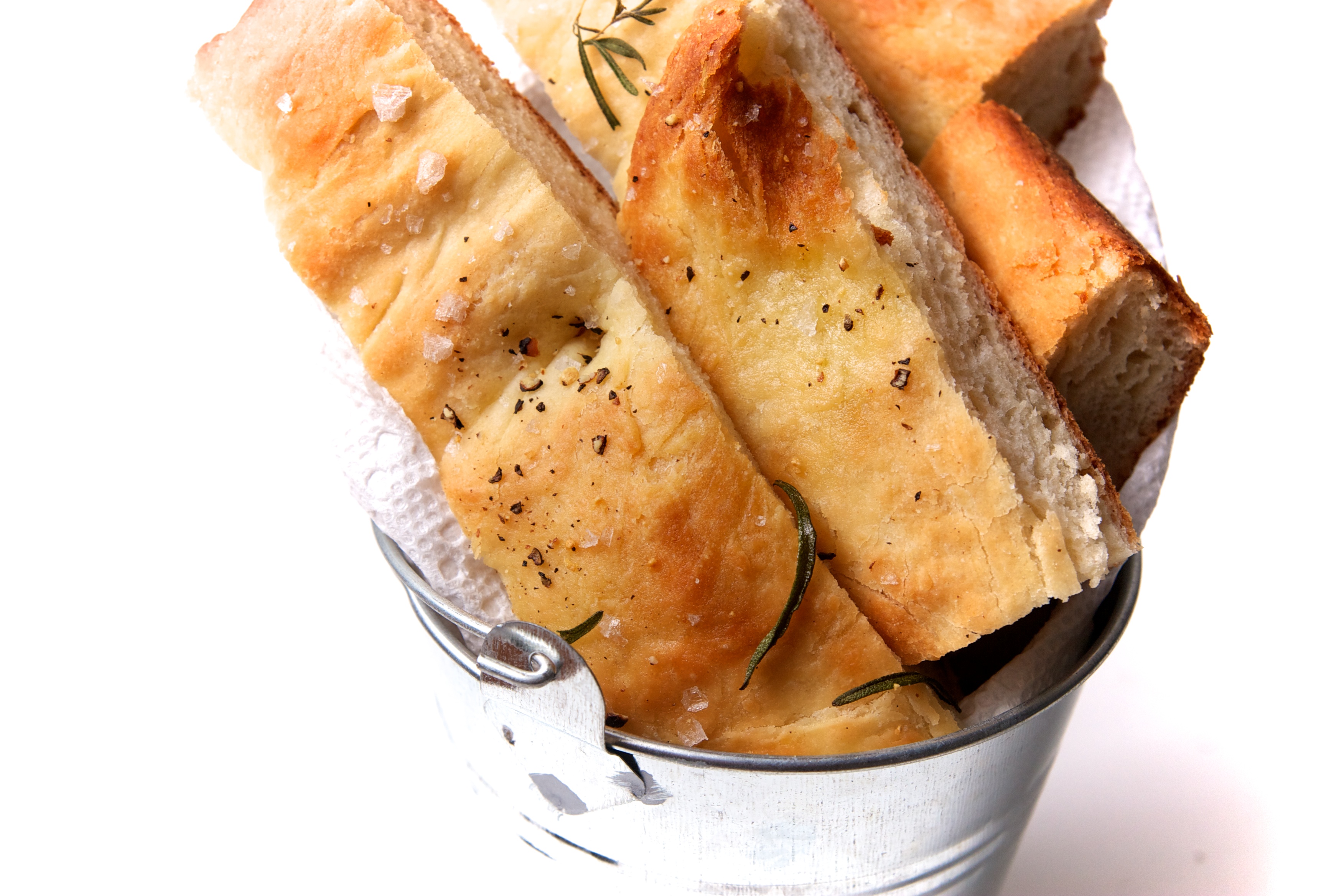 Homemade Focaccia with Rosemary & Sea Salt 