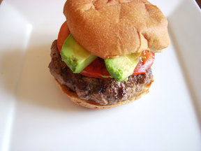 Michael's fabulous burgers with corn flake crumbs