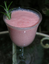 Iced Heirloom Tomato Lassi with Fennel, Orange Zest, and Lavender Honey