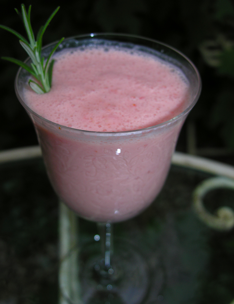 Iced Heirloom Tomato Lassi with Fennel, Orange Zest, and Lavender Honey