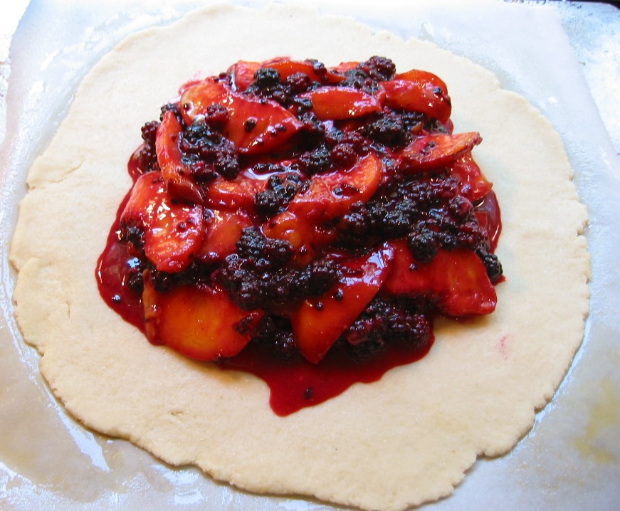 Peach & Mountain Blackberry Tart