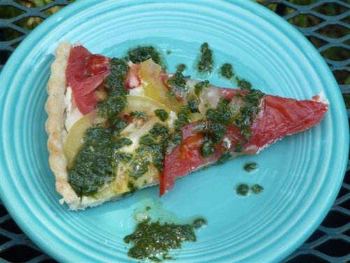 Heirloom Tomato and Lemon Mascarpone Tart