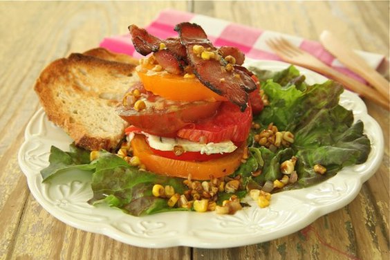 "BLT" Farmer's Salad with Toasted Corn Vinaigrette