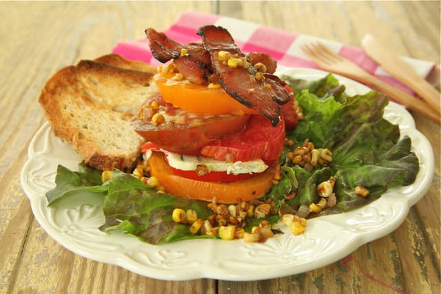 "BLT" Farmer's Salad with Toasted Corn Vinaigrette
