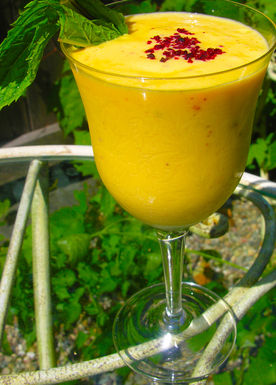 Heirloom Tomato and Mango Lassi with Ground Sumac