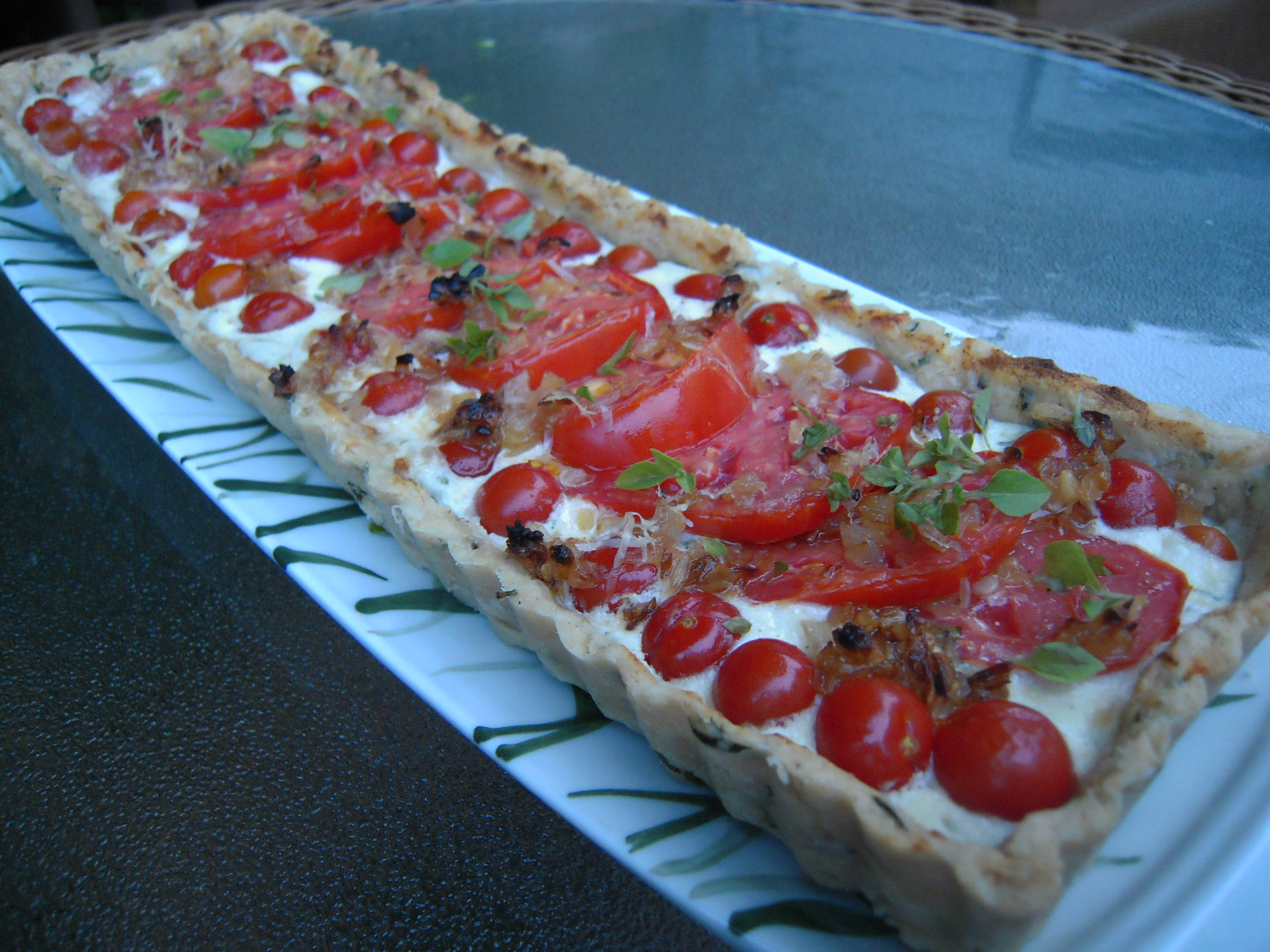 Summer Heirloom Tomato Tart with Herb Crust