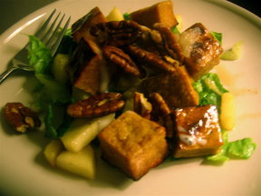 Caramelized Tofu and Gala Apple Salad