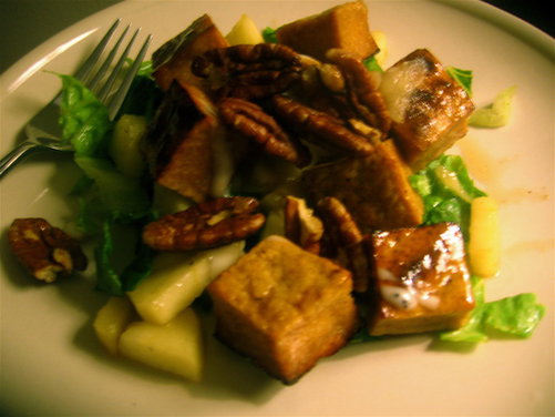 Caramelized Tofu and Gala Apple Salad
