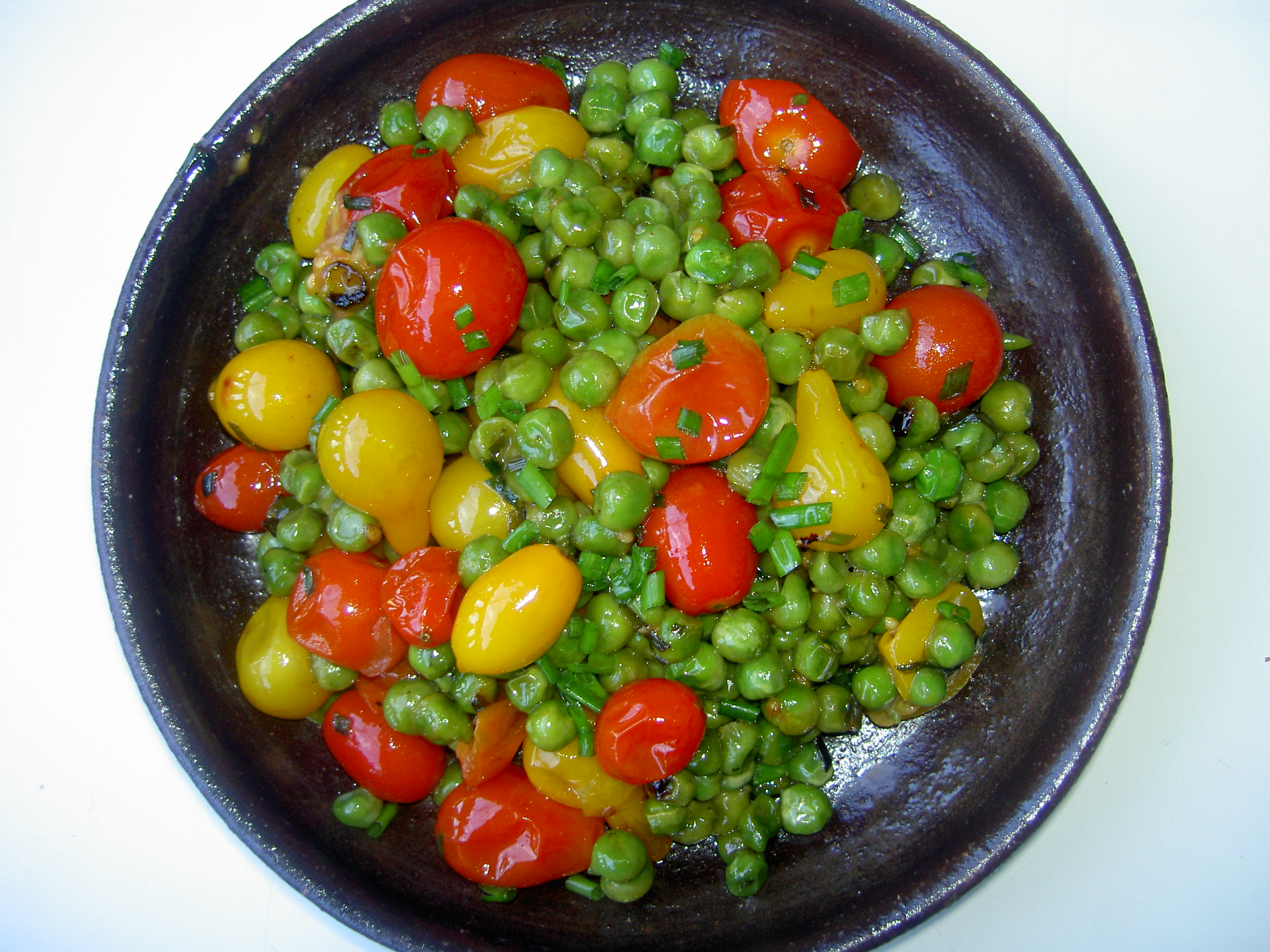 Fresh Heirloom Cherry Tomatoes and Peas Recipe on Food52