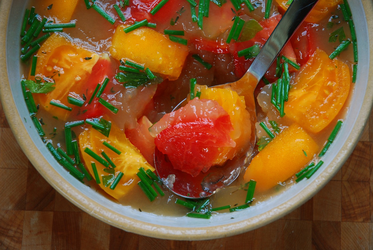 Heirlooms Tomatoes In Shrimp Gelee