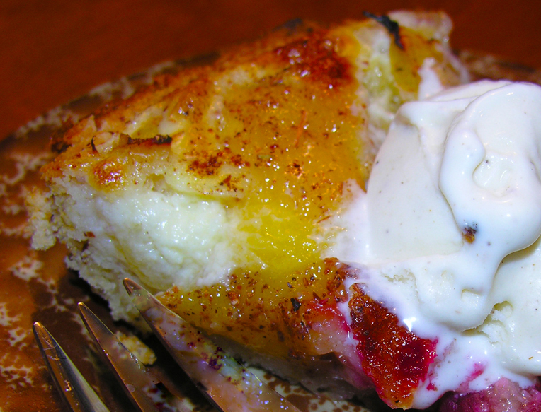Rustic Yellow Sugar Plum Cake with Almonds and Brandy (gluten free)