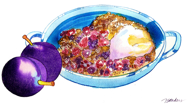 Plum and Berry Crumble
