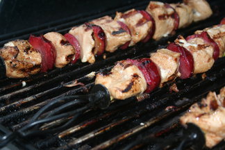 Grilled 5 Spice Chicken & Plum Kabobs