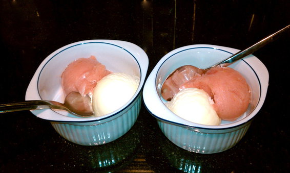 Plum Prosecco Sorbet