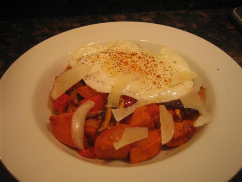 Sweet Potato Hash Over Easy