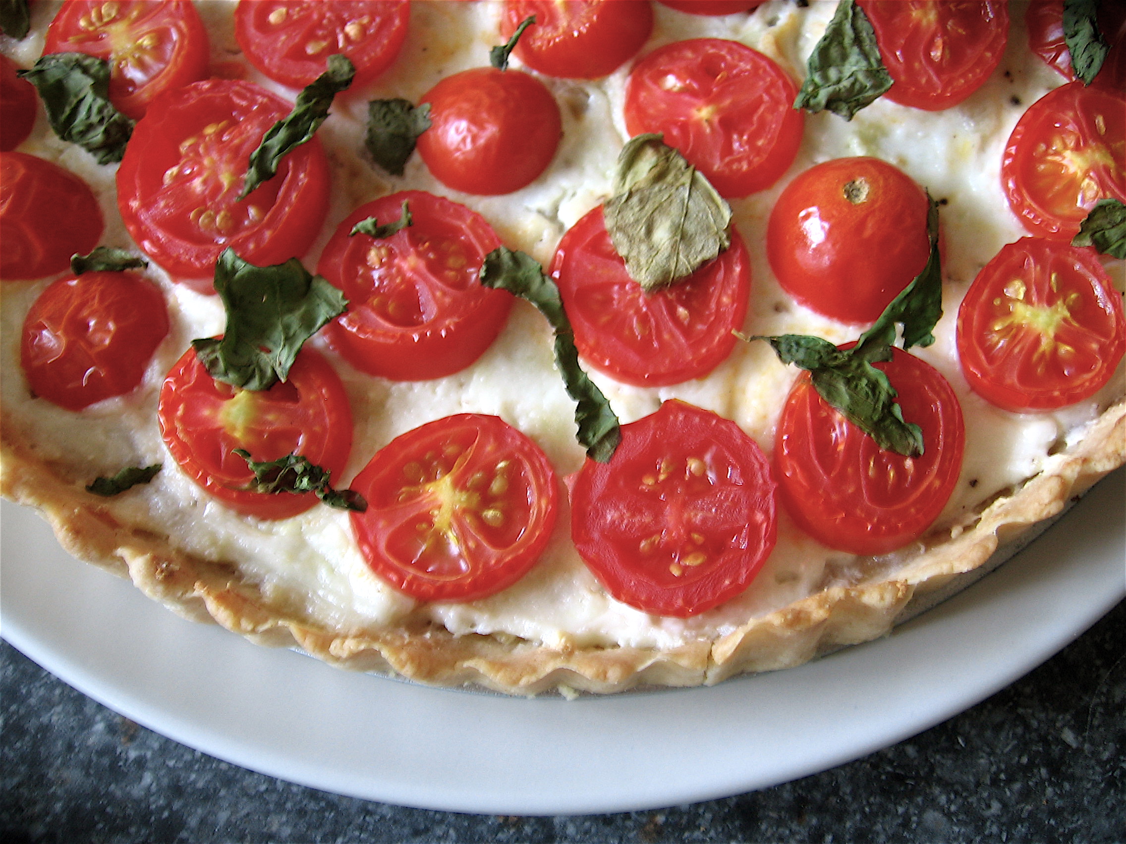 Cherry Tomato & Homemade Chèvre Tart