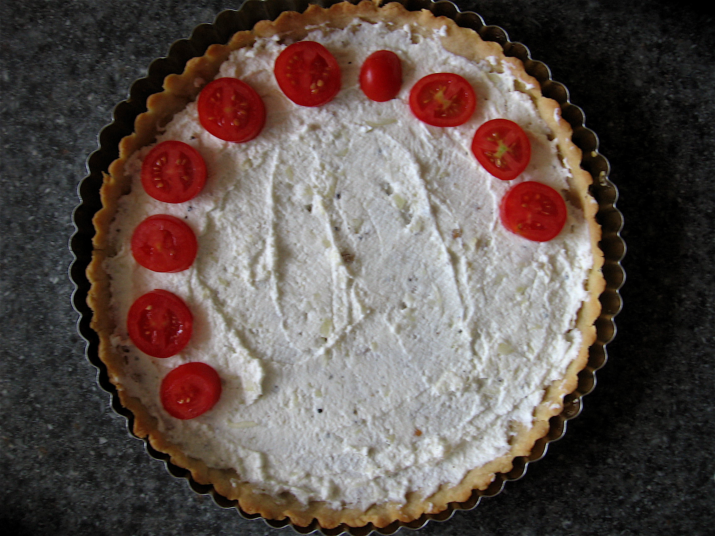 Cherry Tomato & Homemade Chèvre Tart