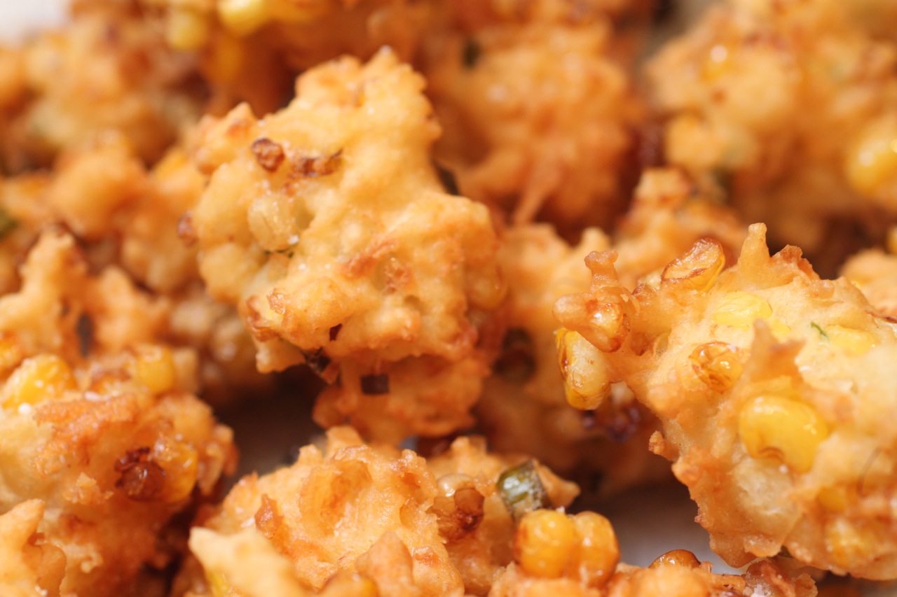 Crunchy Coconut Corn Fritters