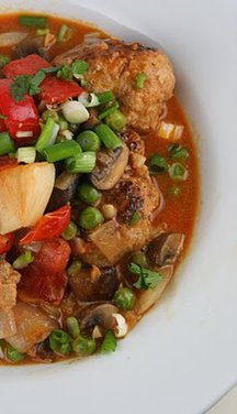 Pork Meatballs in Coconut Curry