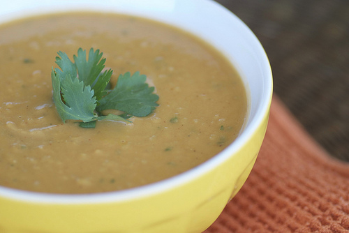 African Inspired Sweet Potato, Peanut, and Paprika Soup