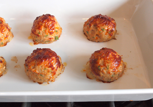 Chicken Meatballs with Tomato-Balsamic Glaze