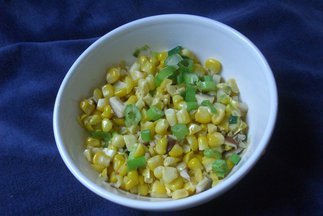 Sauteed Corn, Green Onions and Shiitake Mushrooms