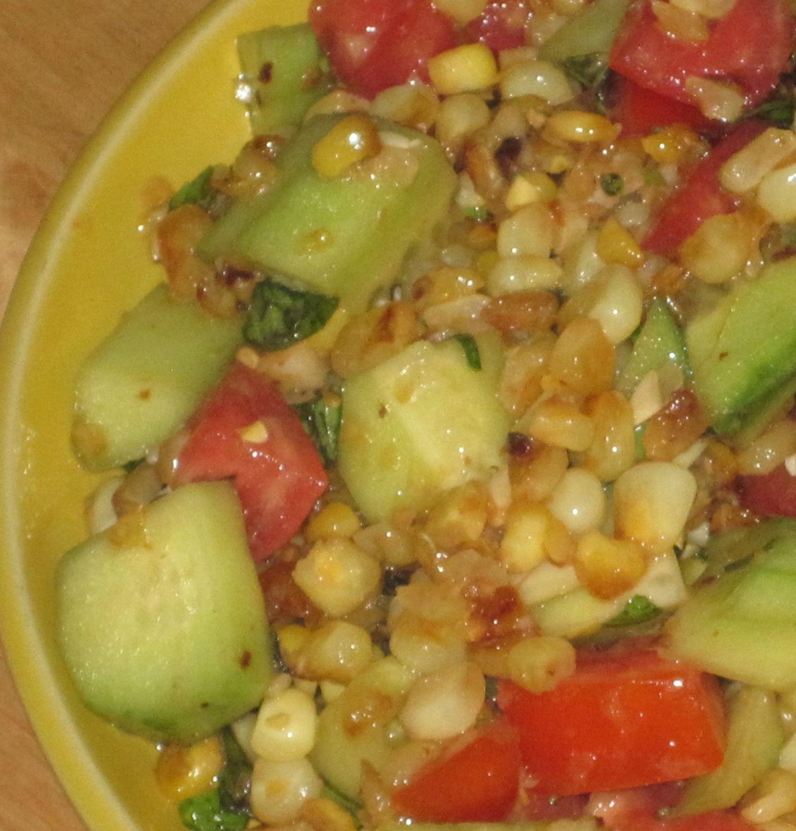 Corn, Cucumber and Tomato Salad