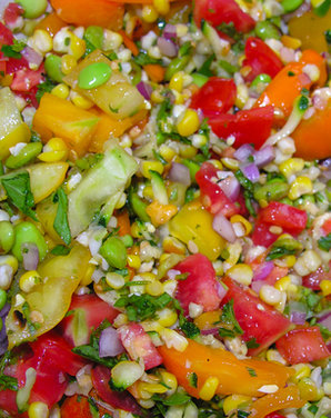 anatomy of a grilled corn salad