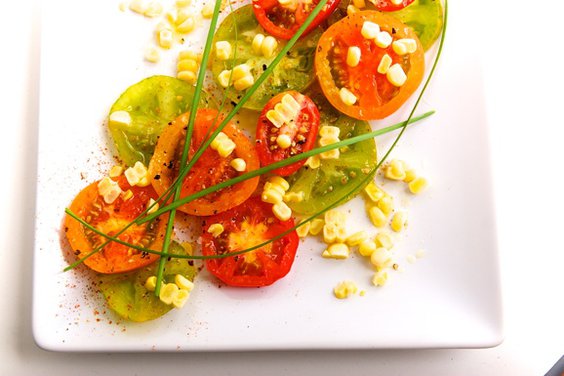 Spicy Heirloom Tomatoes & Sweet Corn 