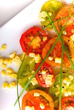 Spicy Heirloom Tomatoes & Sweet Corn 