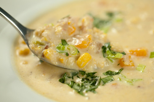 spicy summer corn chowder