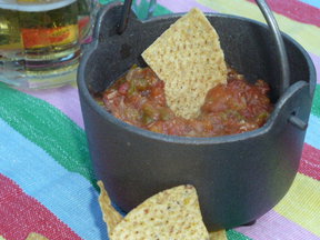 Roasted Hatch Green Chile and Tomato Salsa