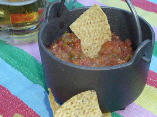 Roasted Hatch Green Chile and Tomato Salsa
