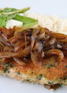 Herb Crusted Pork Chops with Balsamic Onions