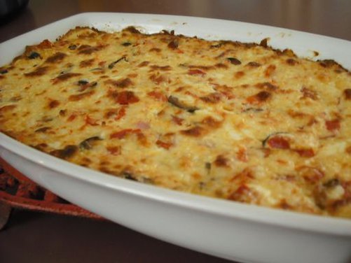 Roasted Red Pepper & Olive Baked Cheese Spread