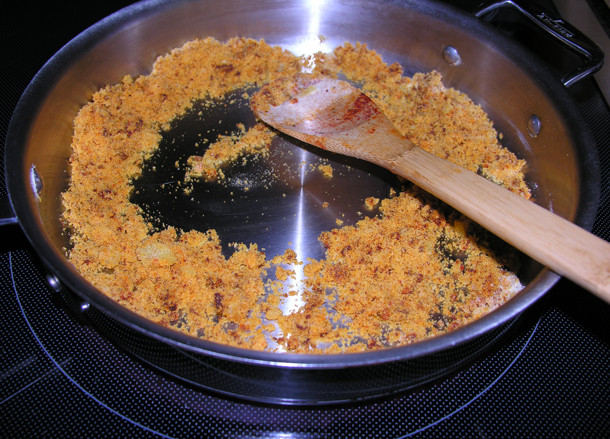 Fire roasted red pepper semolina soup