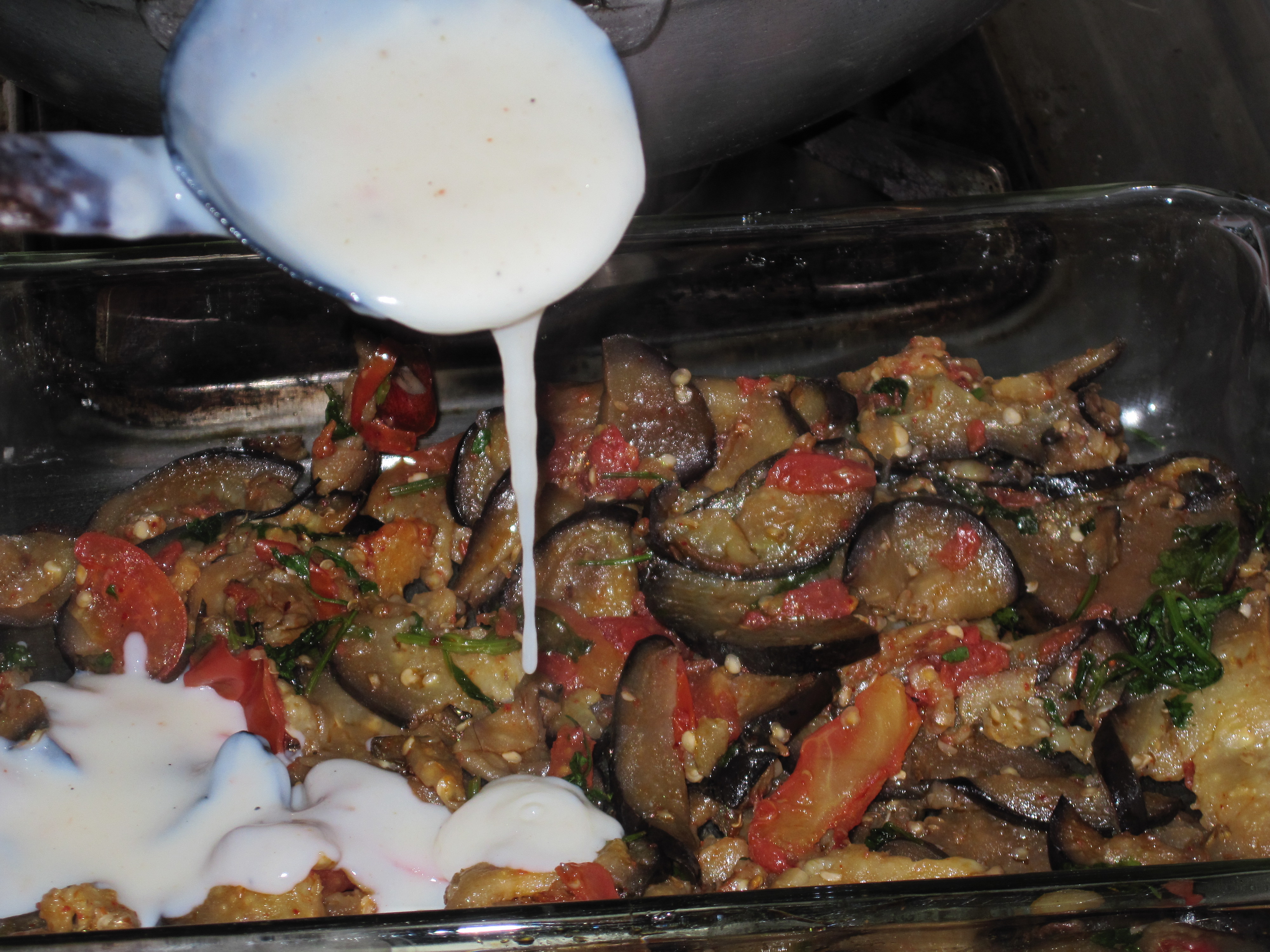 Baked Curried Aubergine