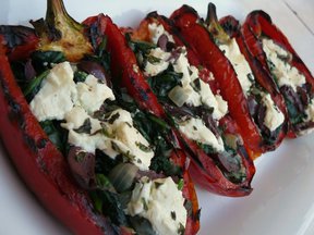 Grilled Stuffed Red Peppers