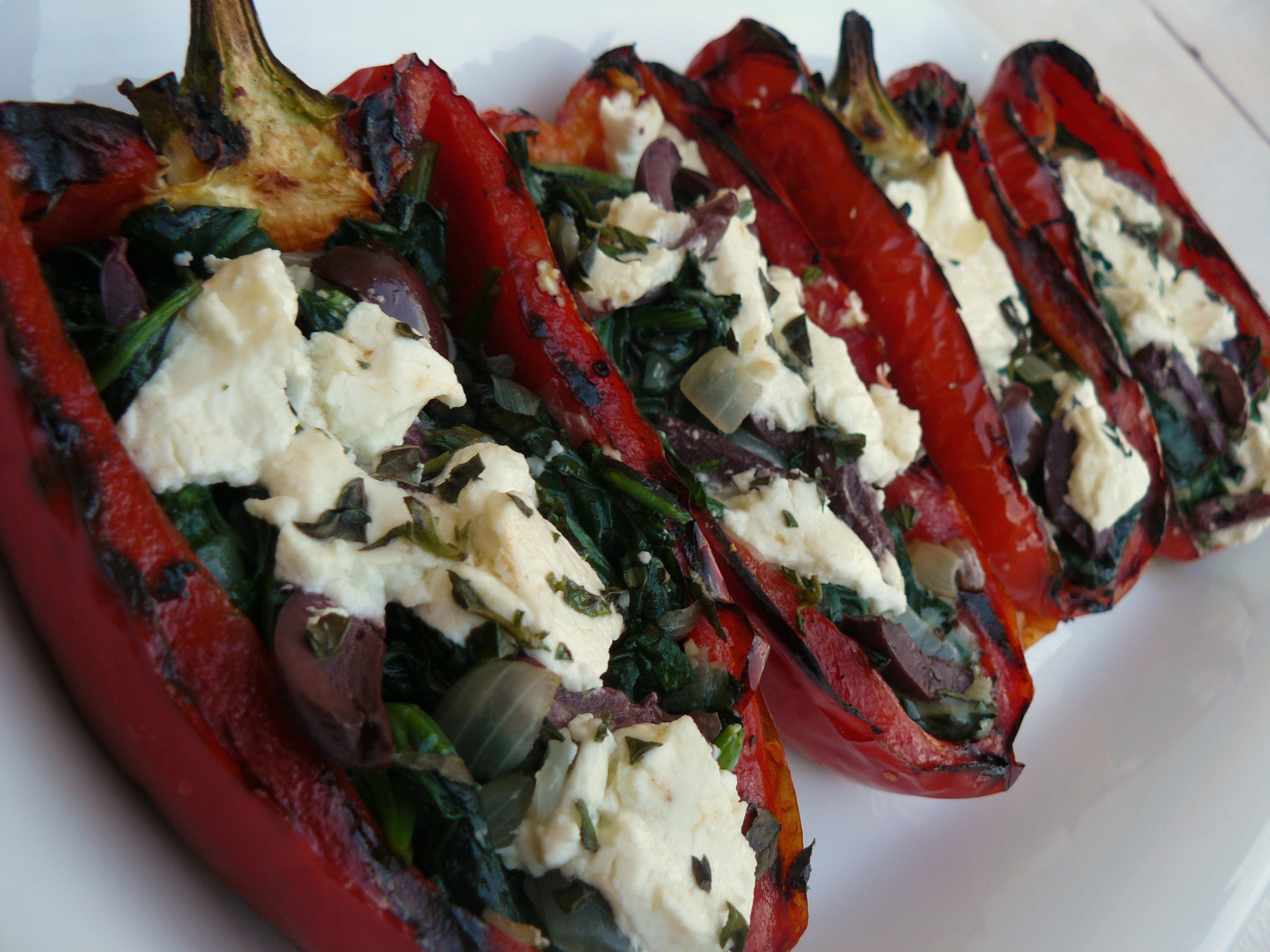 Grilled Stuffed Red Peppers