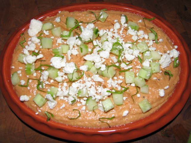 Grilled Red Pepper White Bean Dip