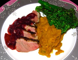 Seared Duck Breast with Fig and Port Sauce