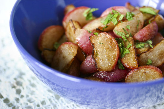 Sauteed Radishes with Mint