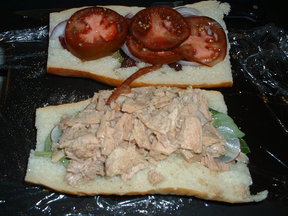 Pan Bagnat with Radish and Tuna