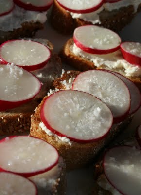 Radish Crostini