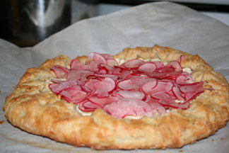 Radish Goat Cheese Galette
