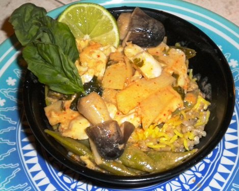 Fish with red curry