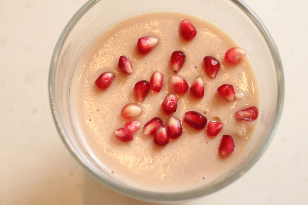 Pomegranate-Rose Milk Pudding